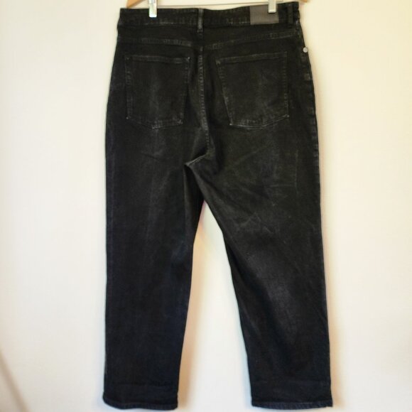 Everlane The Curvy Way High Jeans Straight Leg Women 33R Organic Cotton Black - Picture 8 of 13